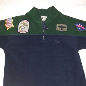 Child's Pullover Polar Fleece Jacket; 1996 EUC; USMC Big Red 1, Gunsite